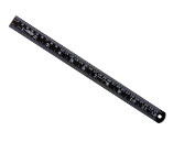 Powder coated foot ruler black